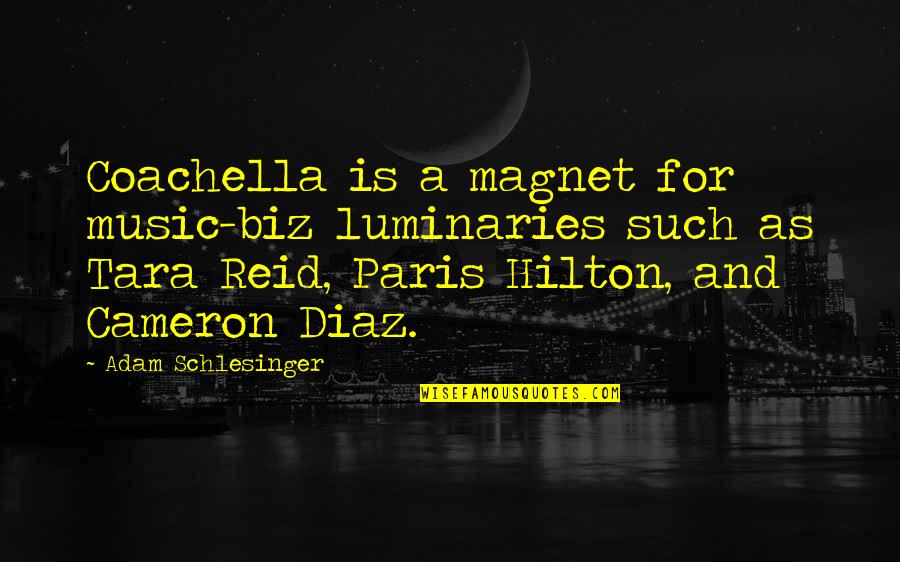 Cameron Diaz Quotes By Adam Schlesinger: Coachella is a magnet for music-biz luminaries such