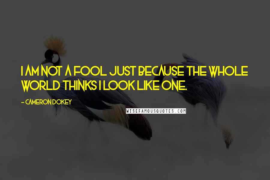 Cameron Dokey quotes: I am not a fool just because the whole world thinks I look like one.