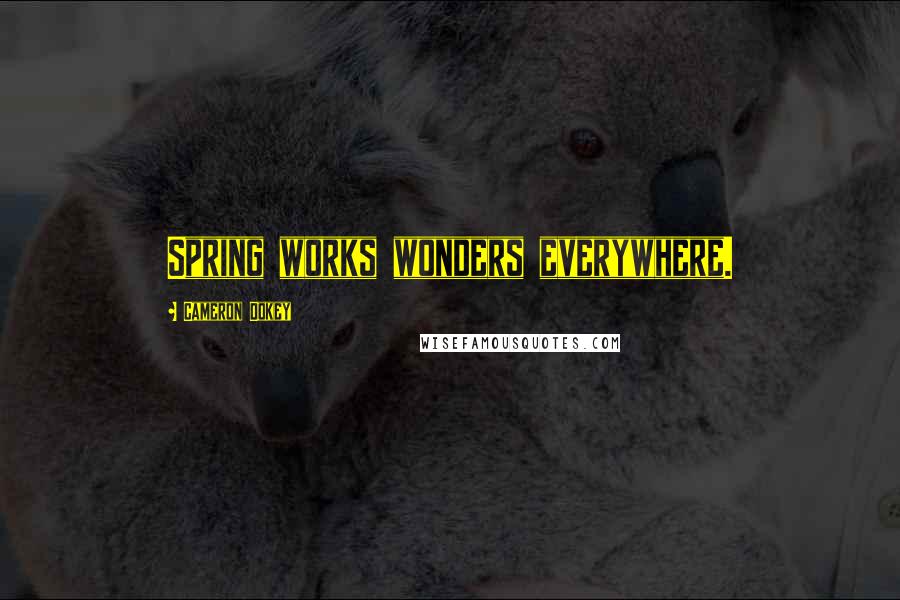 Cameron Dokey quotes: Spring works wonders everywhere.