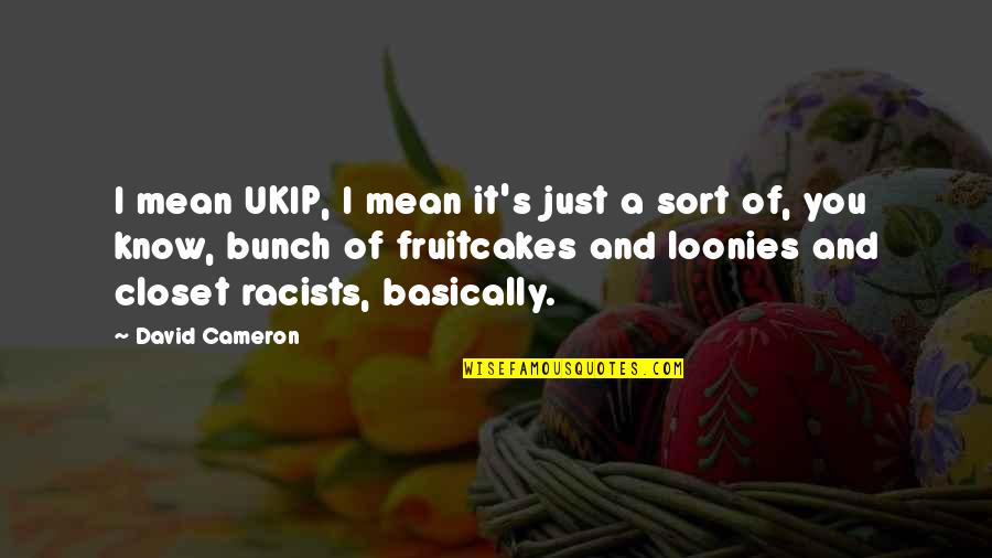 Cameron's Quotes By David Cameron: I mean UKIP, I mean it's just a