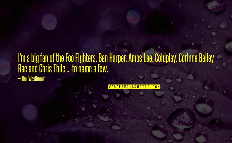 Cameroonians Speak Quotes By Jimi Westbrook: I'm a big fan of the Foo Fighters, Cameroonians Speak Quotes By Jimi Westbrook: I'm a big fan of the Foo Fighters,