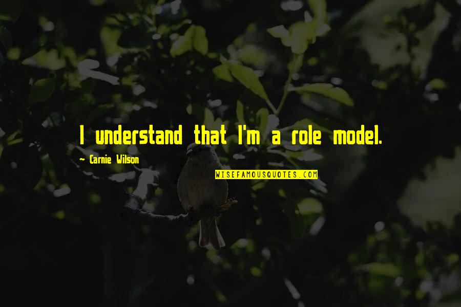 Camfed Zambia Quotes By Carnie Wilson: I understand that I'm a role model.