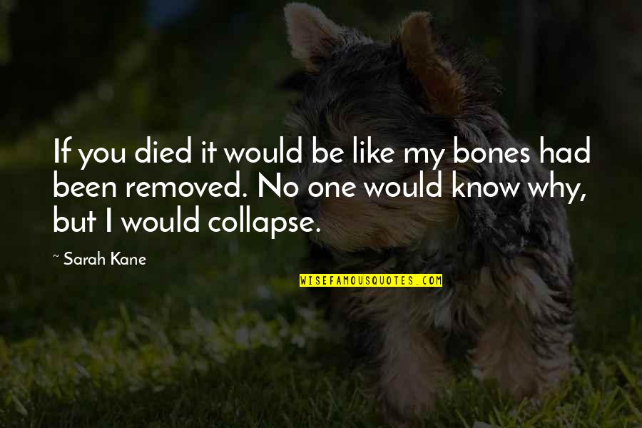 Camionnette Doccasion Quotes By Sarah Kane: If you died it would be like my