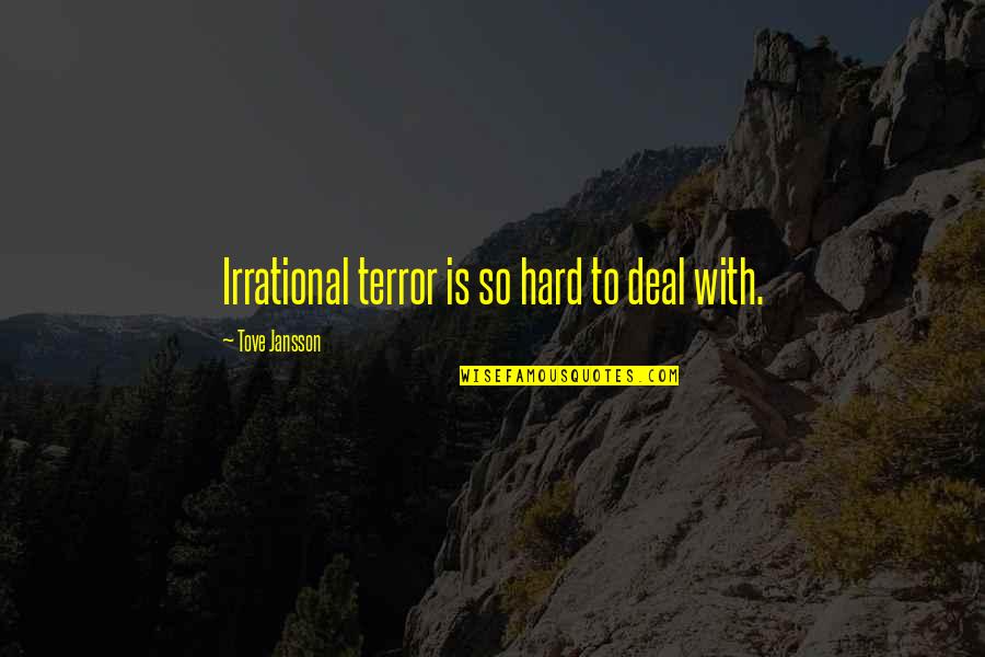 Camozzi Group Quotes By Tove Jansson: Irrational terror is so hard to deal with.