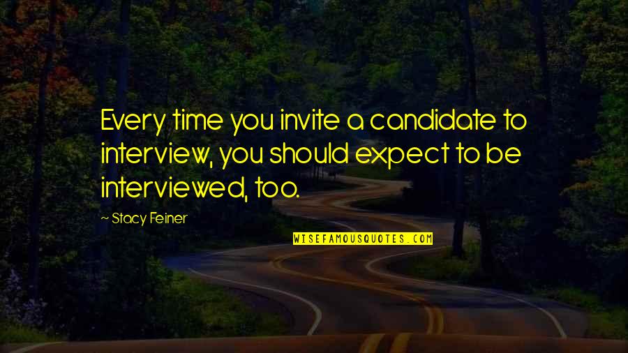 Campaign Contributions Quotes By Stacy Feiner: Every time you invite a candidate to interview, Campaign Contributions Quotes By Stacy Feiner: Every time you invite a candidate to interview,