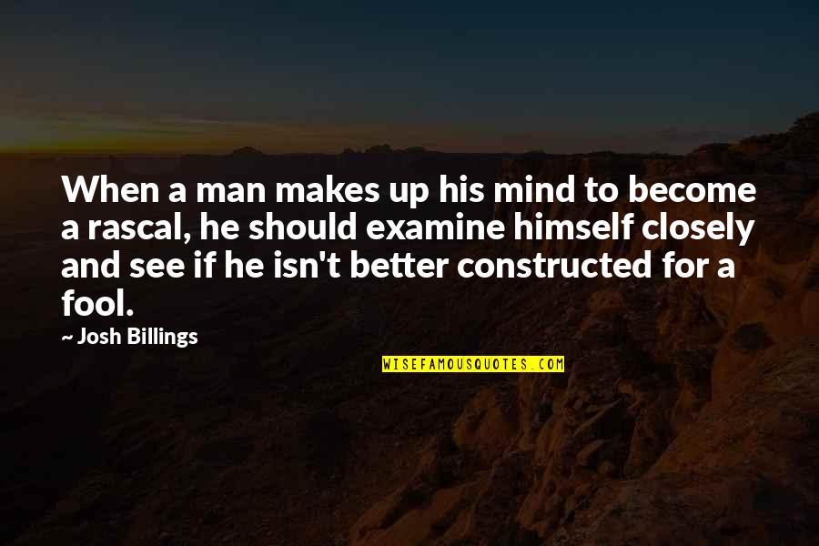 Campeasy Quotes By Josh Billings: When a man makes up his mind to