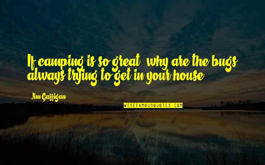 Camping's Quotes By Jim Gaffigan: If camping is so great, why are the