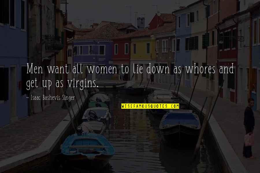 Campo De Fiori Restaurant Quotes By Isaac Bashevis Singer: Men want all women to lie down as