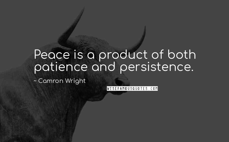 Camron Wright quotes: Peace is a product of both patience and persistence.