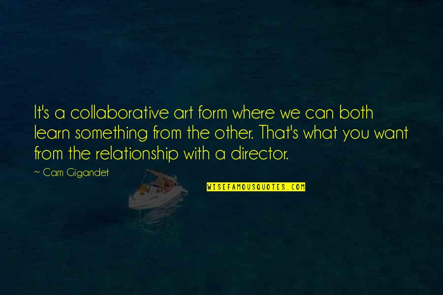 Cam's Quotes By Cam Gigandet: It's a collaborative art form where we can