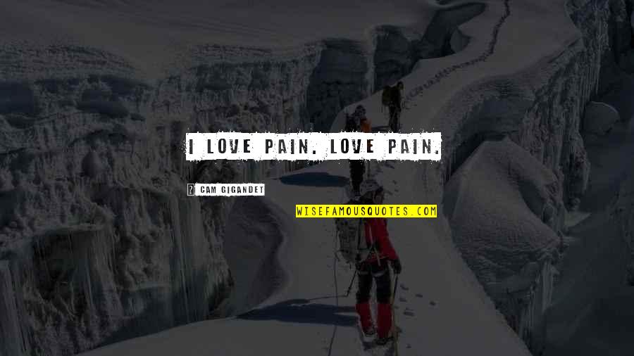 Cam'st Quotes By Cam Gigandet: I love pain. Love pain.