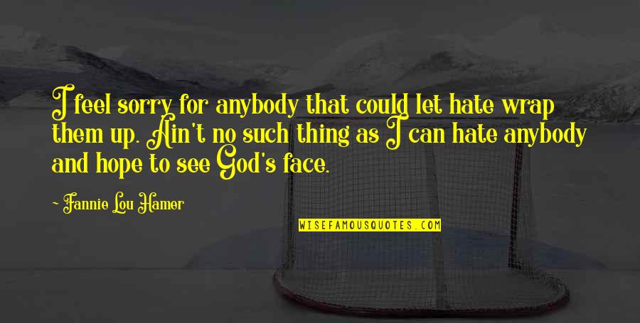 Can Feel Sorry Quotes By Fannie Lou Hamer: I feel sorry for anybody that could let Can Feel Sorry Quotes By Fannie Lou Hamer: I feel sorry for anybody that could let