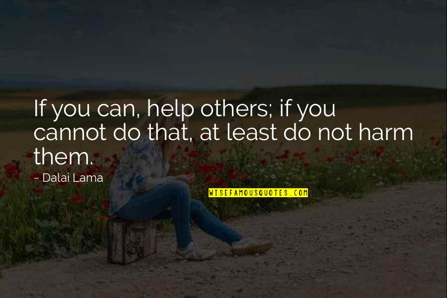 Can Not Help Quotes By Dalai Lama: If you can, help others; if you cannot