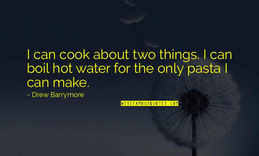 Can Save Them All Quotes By Drew Barrymore: I can cook about two things. I can