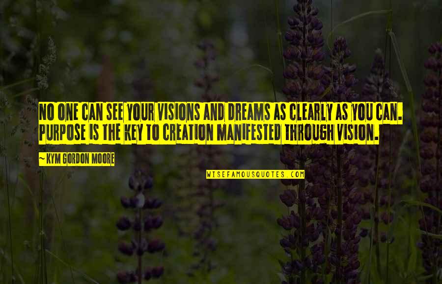 Can See Through You Quotes By Kym Gordon Moore: No one can see your visions and dreams