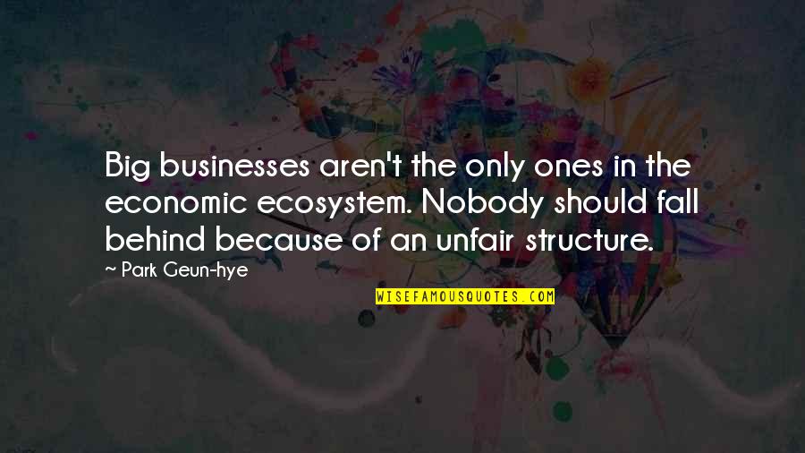 Can Stand Alone Quotes By Park Geun-hye: Big businesses aren't the only ones in the