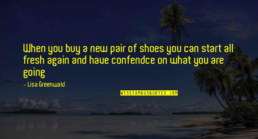 Can We Start Over Again Quotes By Lisa Greenwald: When you buy a new pair of shoes