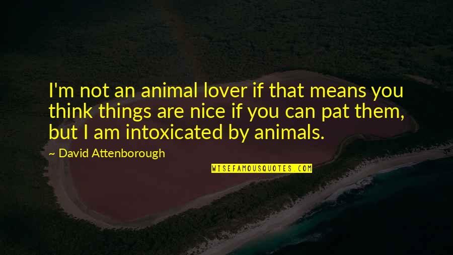 Can You Be My Lover Quotes By David Attenborough: I'm not an animal lover if that means