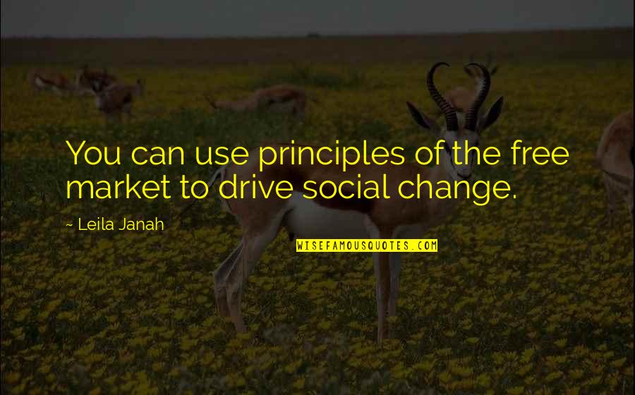 Can You Change Quotes By Leila Janah: You can use principles of the free market