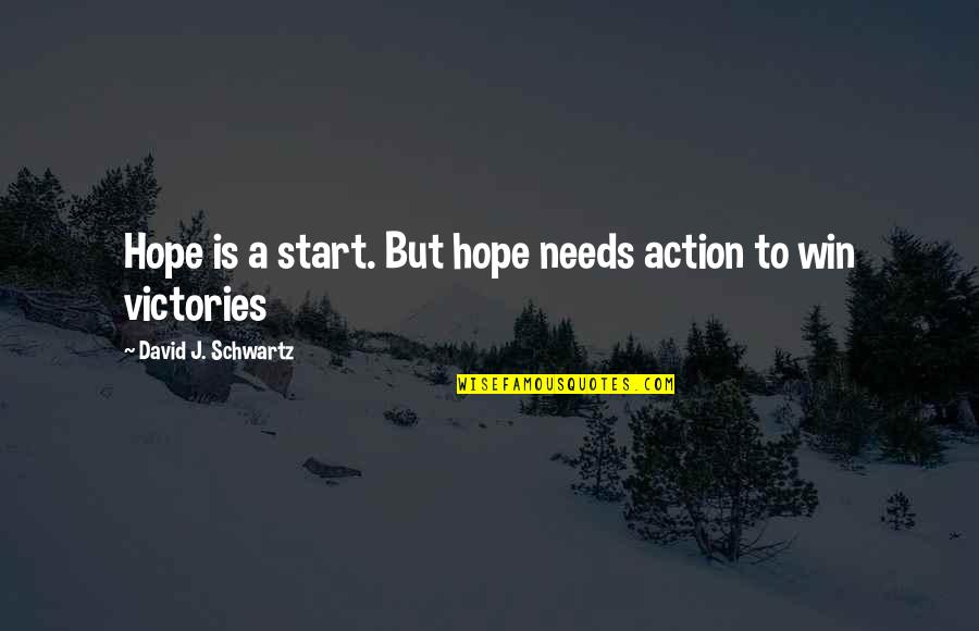 Canadian Charter Of Rights And Freedoms Quotes By David J. Schwartz: Hope is a start. But hope needs action