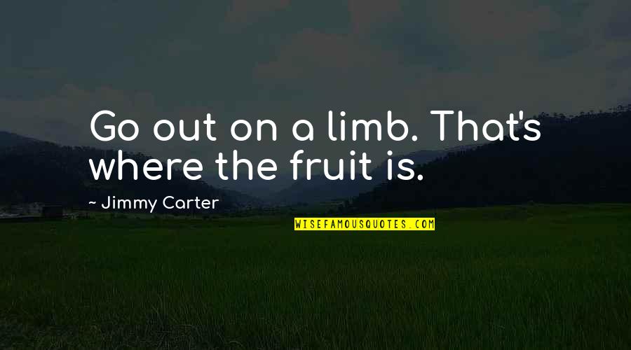 Canadian Expressions Quotes By Jimmy Carter: Go out on a limb. That's where the