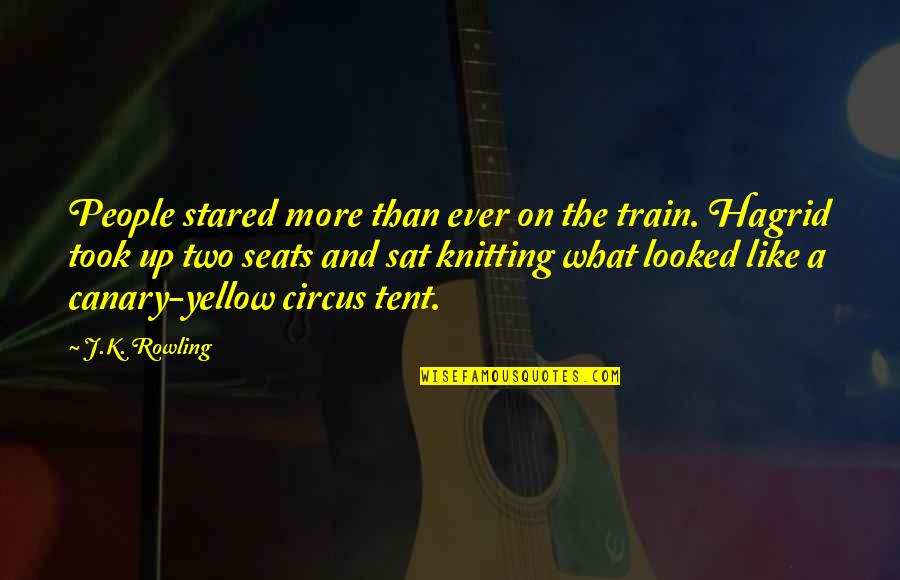 Canary Quotes By J.K. Rowling: People stared more than ever on the train.