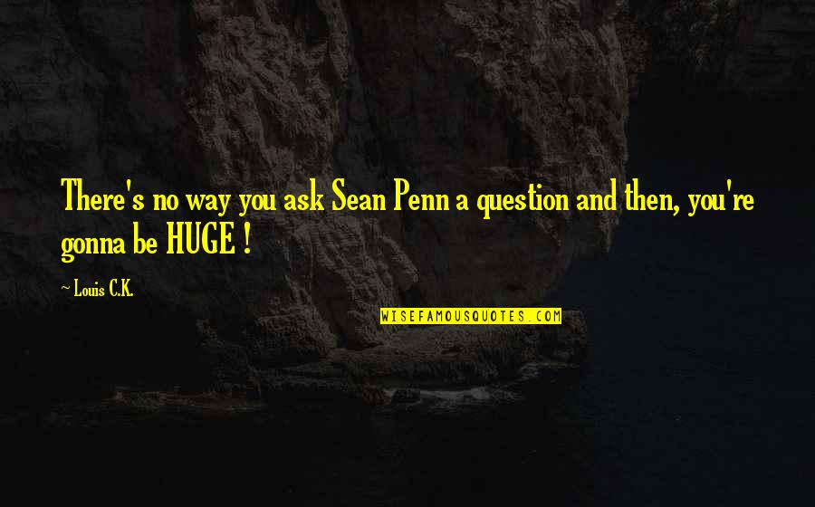 Cancelado Quotes By Louis C.K.: There's no way you ask Sean Penn a