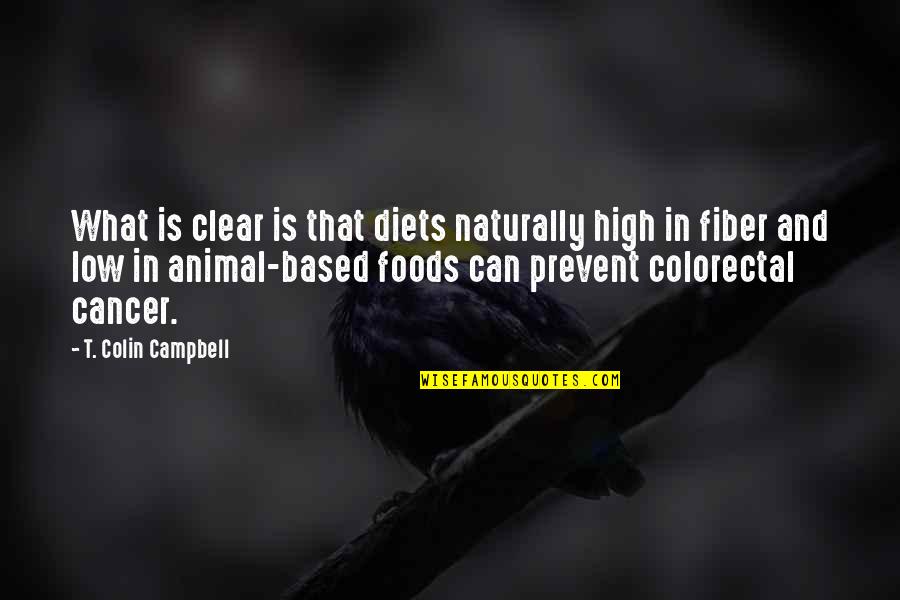 Cancer And Quotes By T. Colin Campbell: What is clear is that diets naturally high