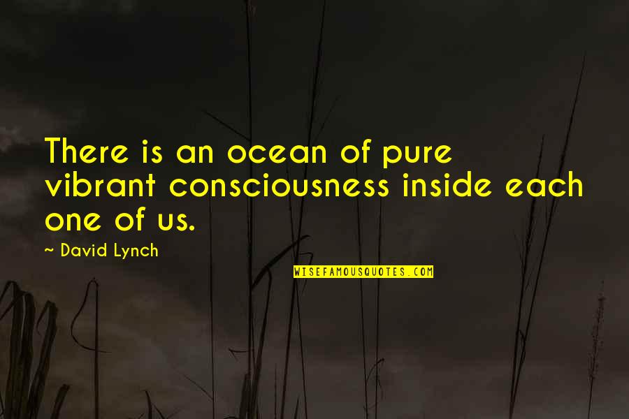 Cancer Family Quotes By David Lynch: There is an ocean of pure vibrant consciousness