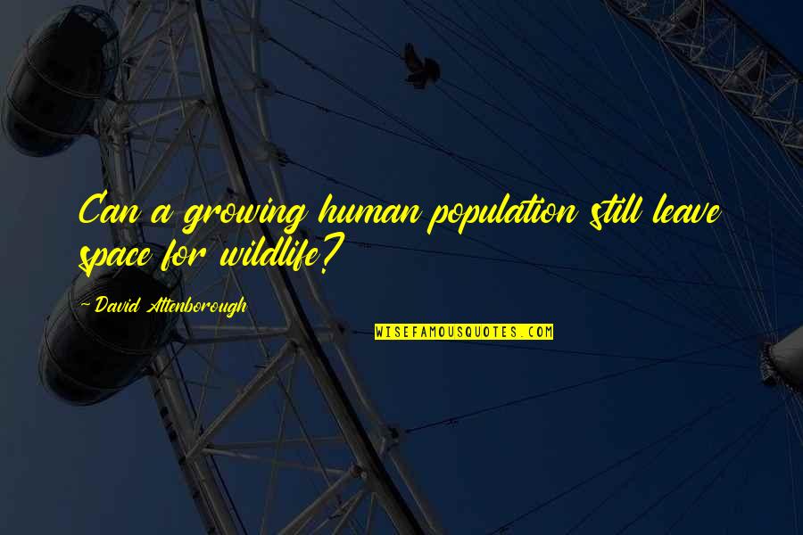Cancian Construction Quotes By David Attenborough: Can a growing human population still leave space Cancian Construction Quotes By David Attenborough: Can a growing human population still leave space