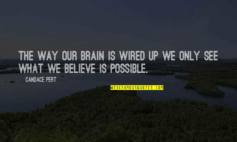 Candace B Pert Quotes By Candace Pert: The way our brain is wired up we