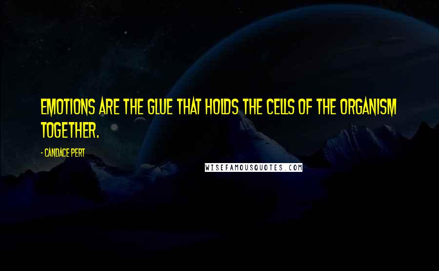 Candace Pert quotes: Emotions are the glue that holds the cells of the organism together.