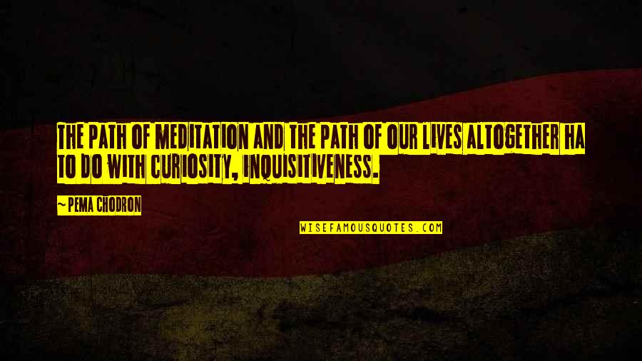 Candelabro En Quotes By Pema Chodron: The path of meditation and the path of