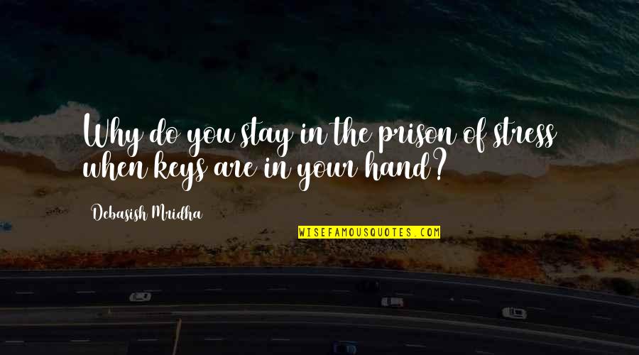 Candelabros De Madera Quotes By Debasish Mridha: Why do you stay in the prison of
