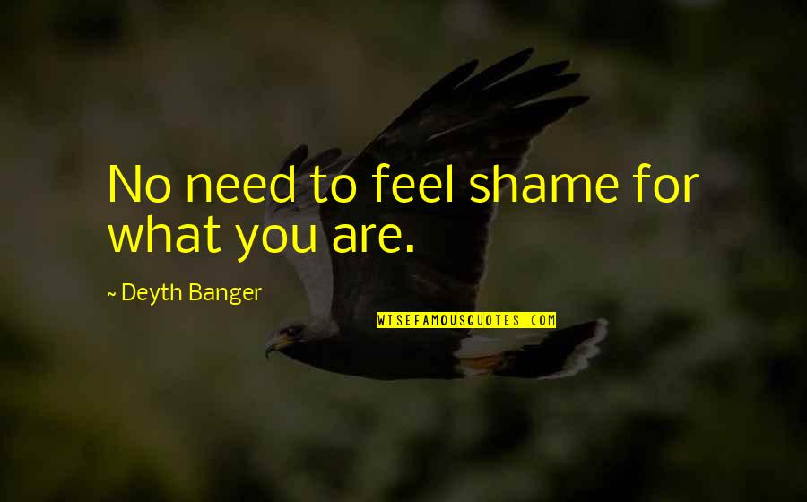 Candels Quotes By Deyth Banger: No need to feel shame for what you