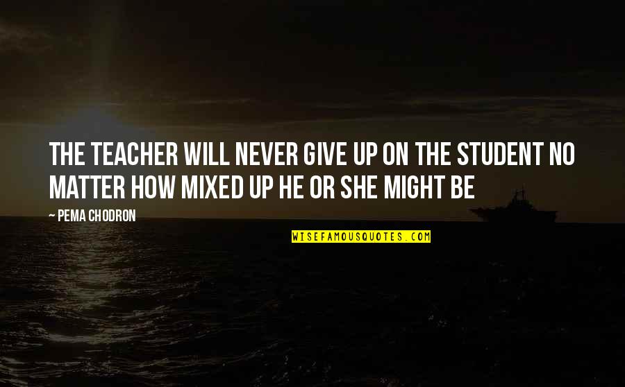 Candeur Quotes By Pema Chodron: The teacher will never give up on the Candeur Quotes By Pema Chodron: The teacher will never give up on the