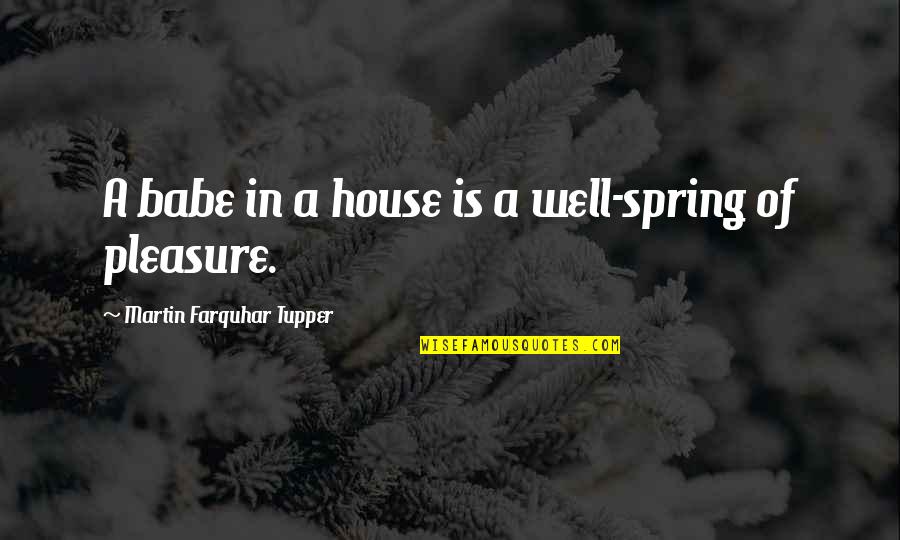 Candidly Nicole Best Quotes By Martin Farquhar Tupper: A babe in a house is a well-spring