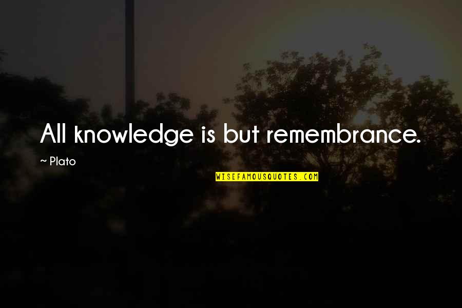 Candle Stand Quotes By Plato: All knowledge is but remembrance.