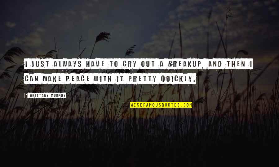 Candling Ears Quotes By Brittany Murphy: I just always have to cry out a Candling Ears Quotes By Brittany Murphy: I just always have to cry out a
