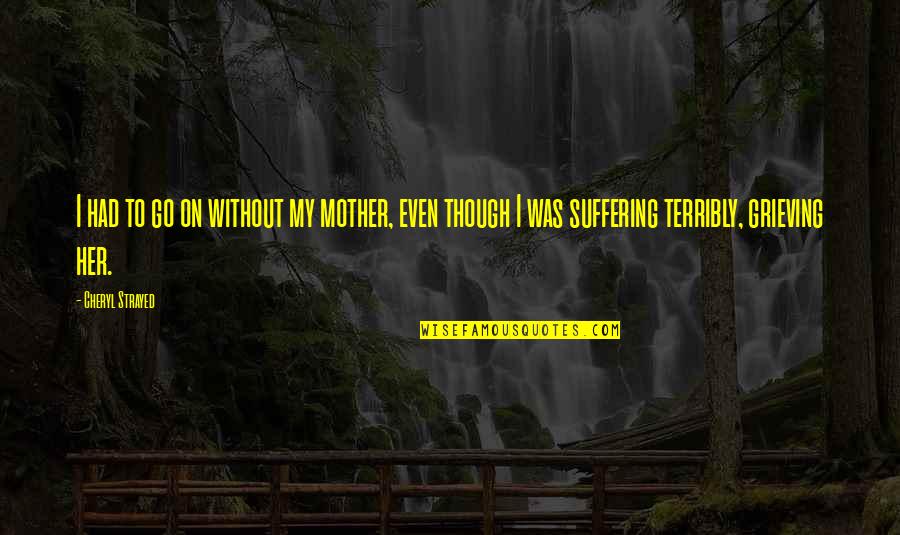 Canduccis Quotes By Cheryl Strayed: I had to go on without my mother,