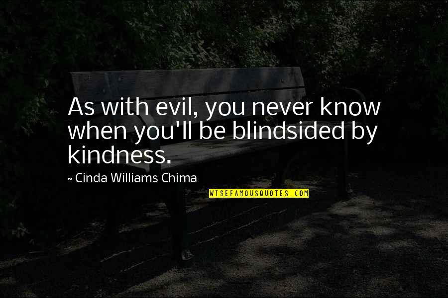 Candy Coated Quotes By Cinda Williams Chima: As with evil, you never know when you'll