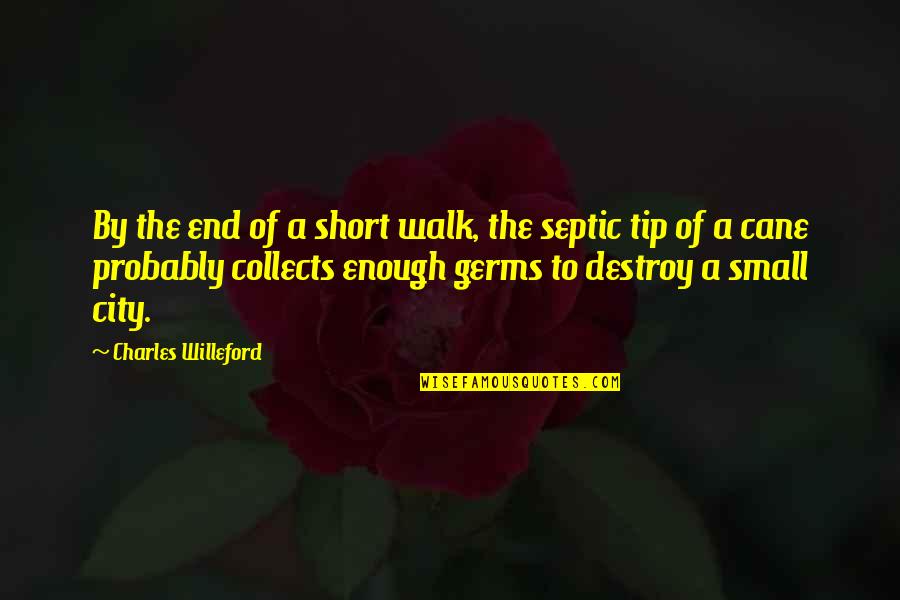 Cane Quotes By Charles Willeford: By the end of a short walk, the