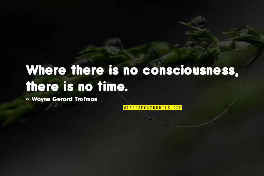 Canella Quotes By Wayne Gerard Trotman: Where there is no consciousness, there is no