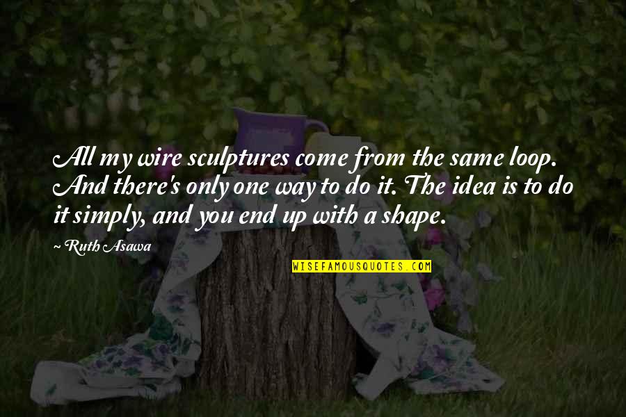 Canestrini Pasta Quotes By Ruth Asawa: All my wire sculptures come from the same