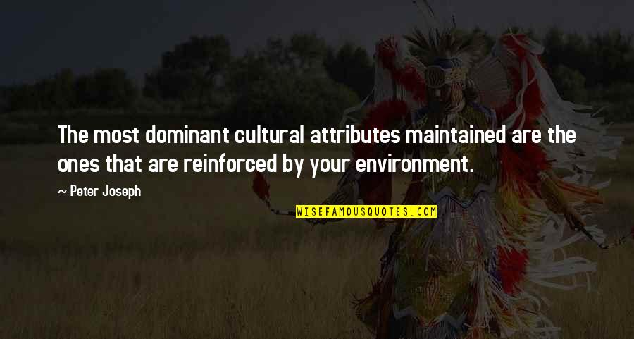 Canine Mutiny Quotes By Peter Joseph: The most dominant cultural attributes maintained are the