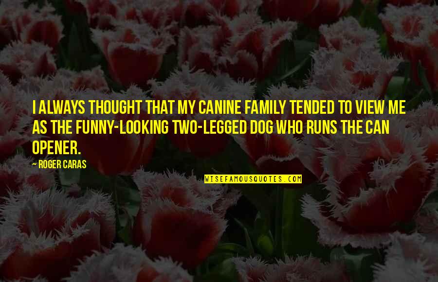 Canine Quotes By Roger Caras: I always thought that my canine family tended