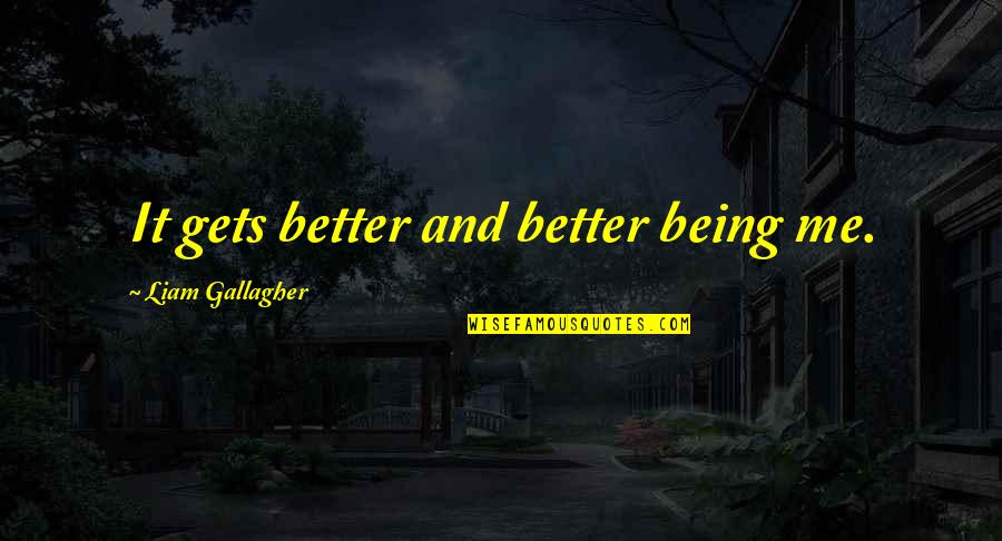 Caniparoli Lucca Quotes By Liam Gallagher: It gets better and better being me.