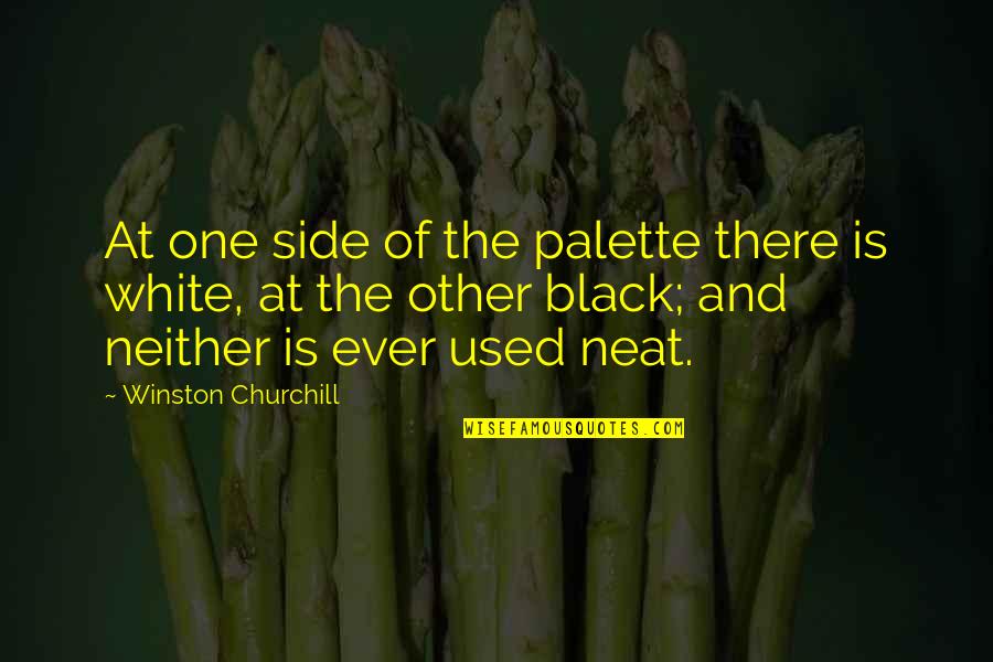 Cannarozzi Nicholas Quotes By Winston Churchill: At one side of the palette there is