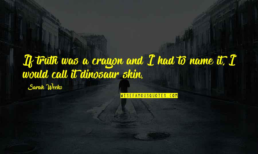 Cannavale Bobby Quotes By Sarah Weeks: If truth was a crayon and I had