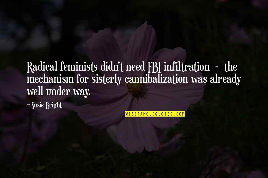 Cannibalization Quotes By Susie Bright: Radical feminists didn't need FBI infiltration - the